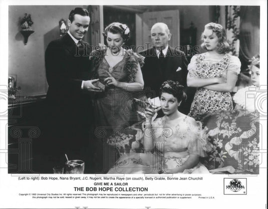 1995 Press Photo Bob Hope Nana Bryant J.C. Nugent Martha Ray Betty Grable - Historic Images
