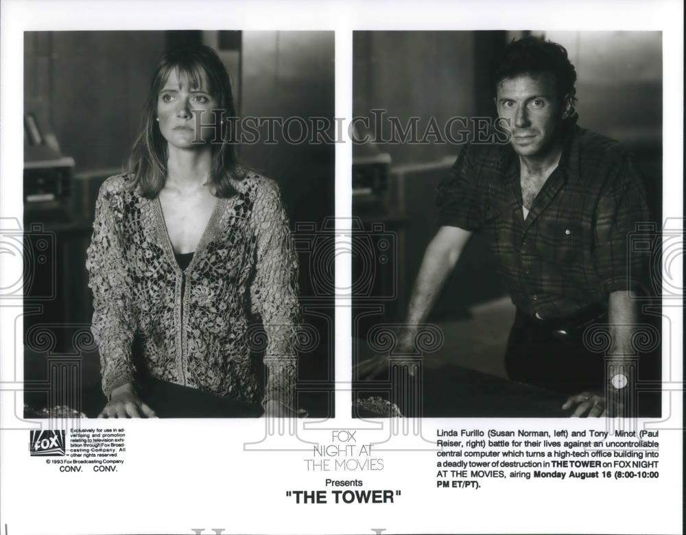 1993 Press Photo Susan Norman and Paul Reiser star in The Tower - cvp10348 - Historic Images