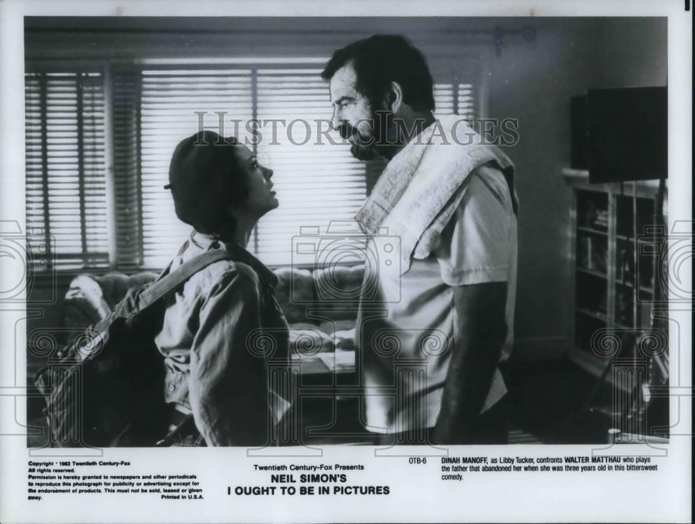 1982 Press Photo Dinah Manoff &amp; Walter Matthau in I Ought to be in Pictures - Historic Images