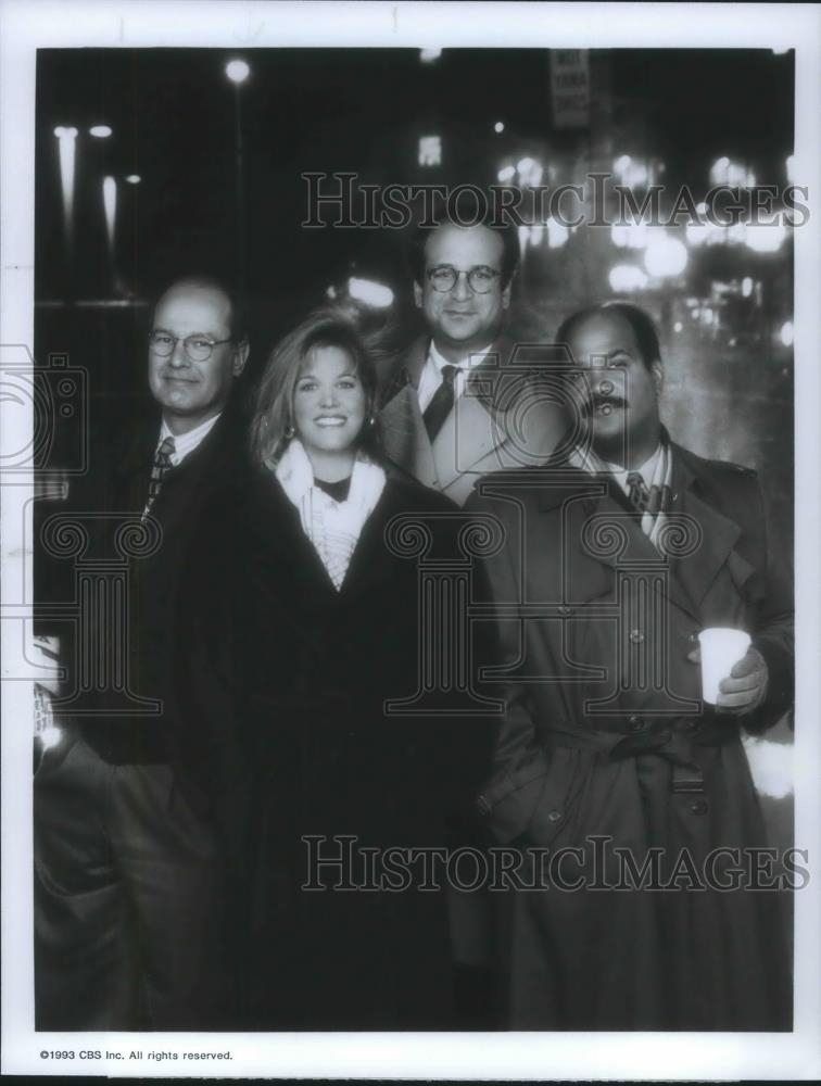 1993 Press Photo Paula Zahn, Harry Smith &amp; Others of 48 Hours: All Night Long - Historic Images