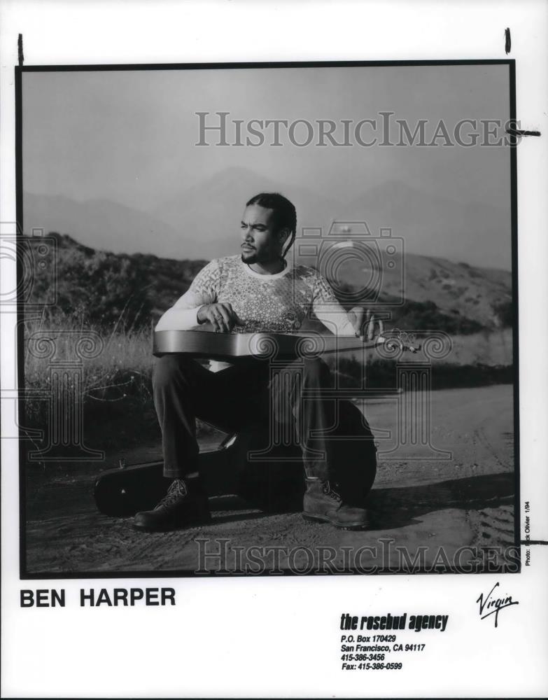 1994 Press Photo Ben Harper Blues Folk Rock Singer Songwriter Musician - Historic Images