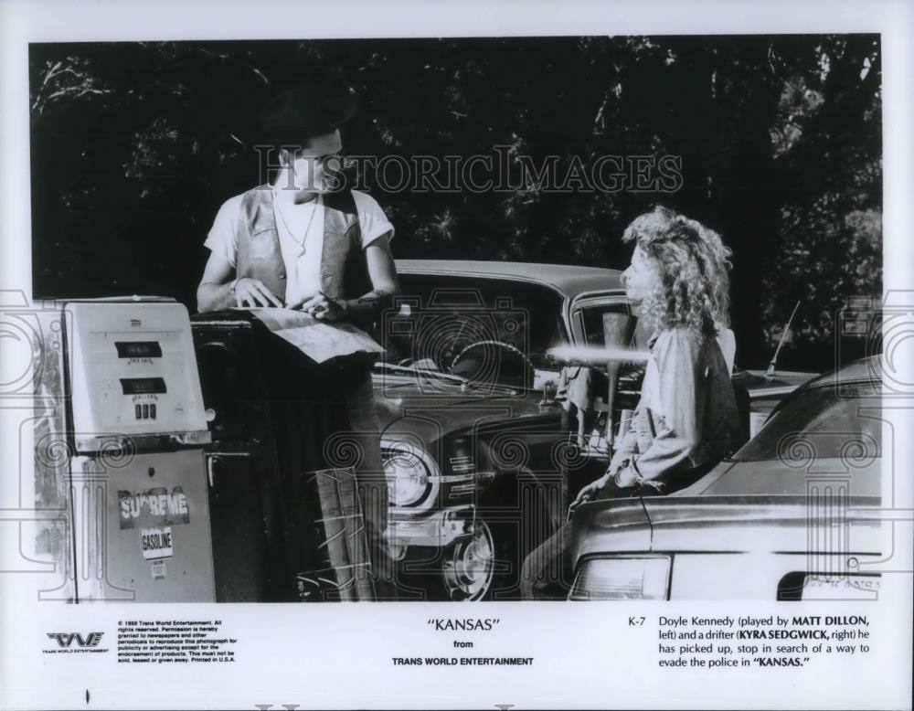 1988 Press Photo Matt Dillon Kyra Sedgwick a In Kansas - cvp19399 - Historic Images