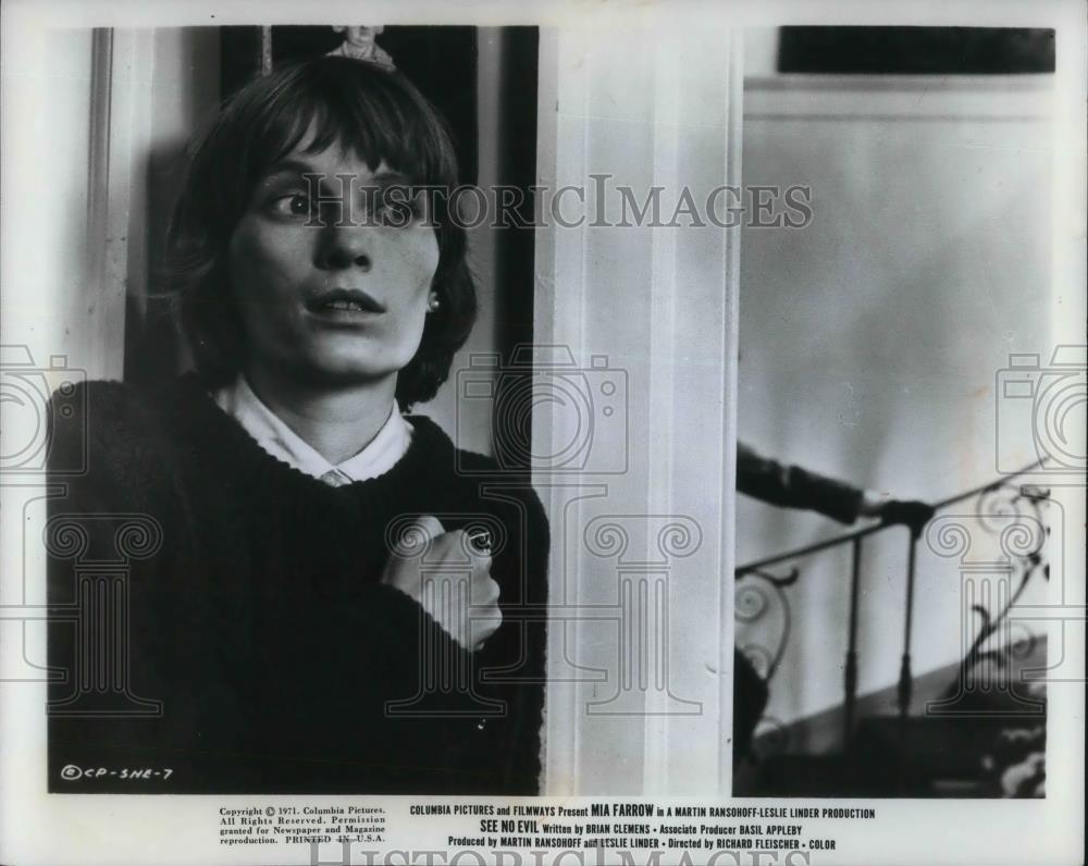 1971 Press Photo Mia Farrow in See no Evil - cvp15149 - Historic Images