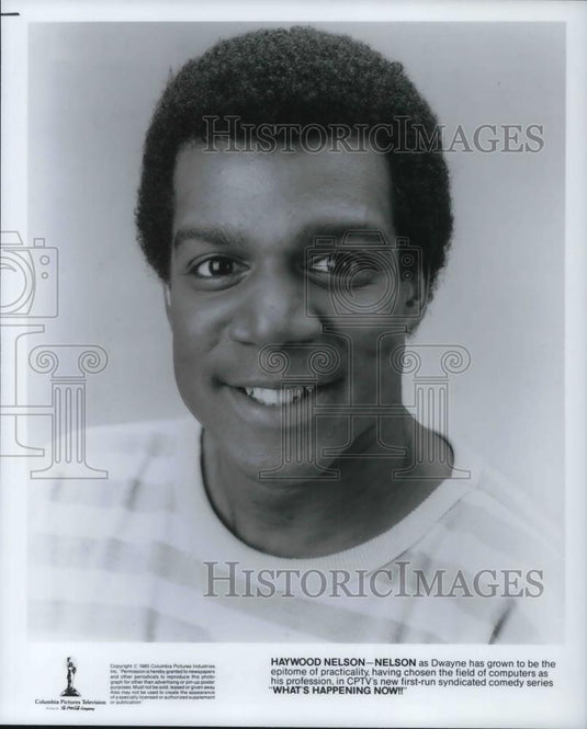1985 Press Photo Haywood Nelson As Swayne On Whats Happening Now - cvp18715 - Historic Images