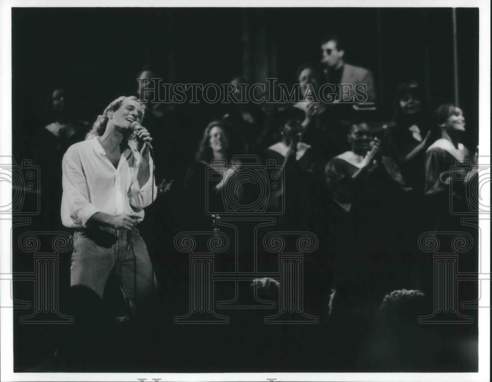 1992 Press Photo Michael Bolton Morris Chorus Gospel Choir TV Special - Historic Images