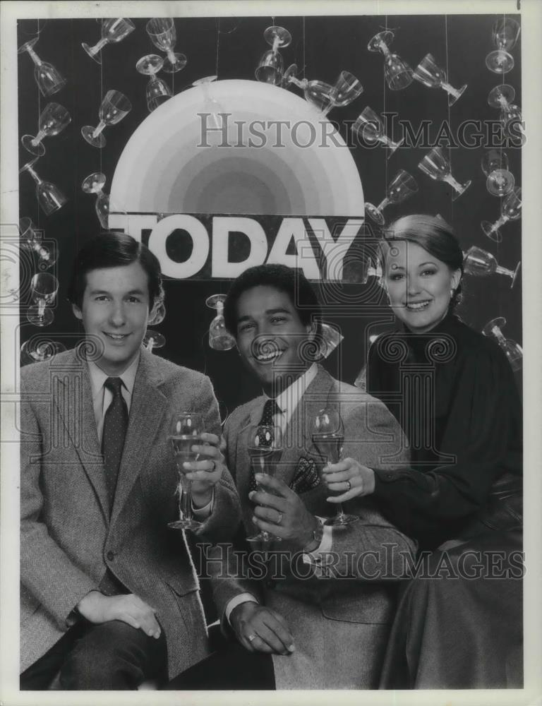 1981 Press Photo Chris Wallace Bryant Gumbel Jane Pauley Today 30th Anniversary - Historic Images