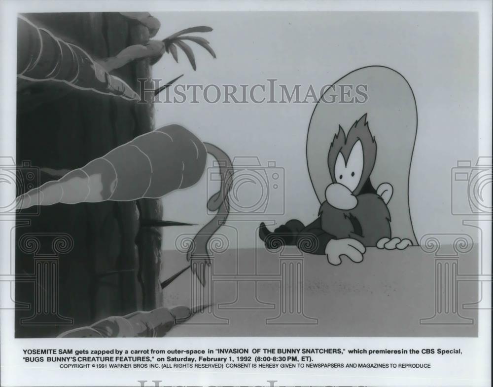 1991 Press Photo Yosemite Sam in Invasion of the Bunny Snatchers - cvp ...