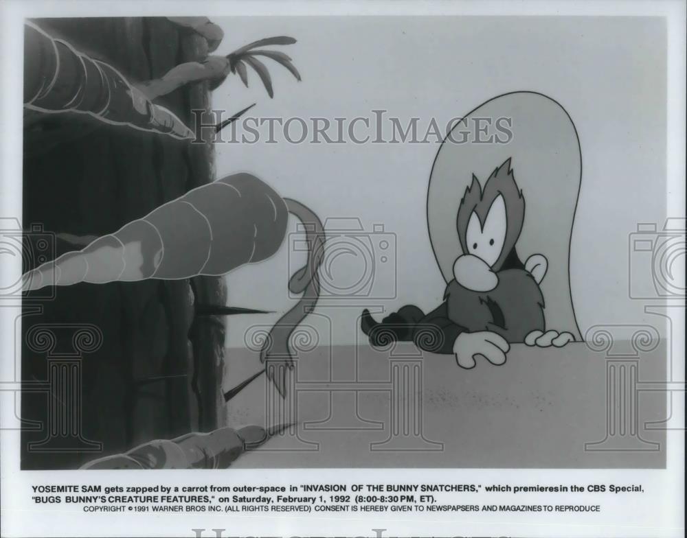 1991 Press Photo Yosemite Sam in Invasion of the Bunny Snatchers - cvp09040 - Historic Images