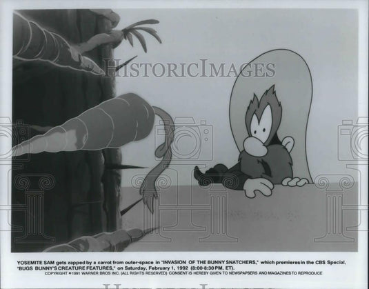 1991 Press Photo Yosemite Sam in Invasion of the Bunny Snatchers - cvp09040 - Historic Images