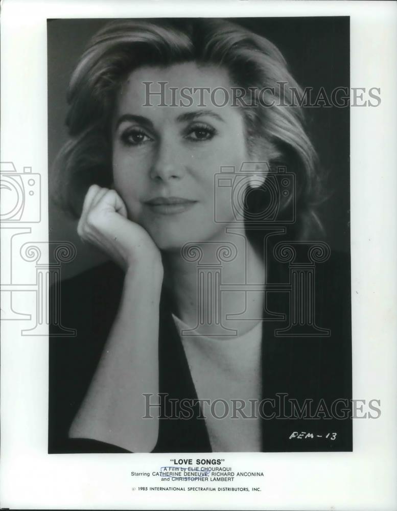 1987 Press Photo Catherine Deneuve in Love Songs - cvp04157 - Historic Images