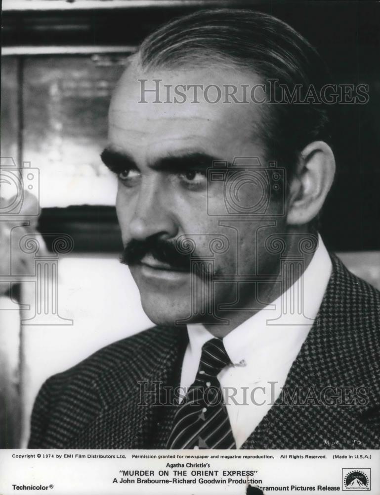 1975 Press Photo Sean Connery in Murder on the Orient Express - cvp02357 - Historic Images