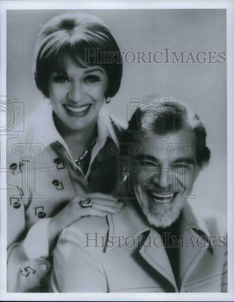 1977 Press Photo Eve Arden & Husband Brooks West - cvp14696 - Historic Images