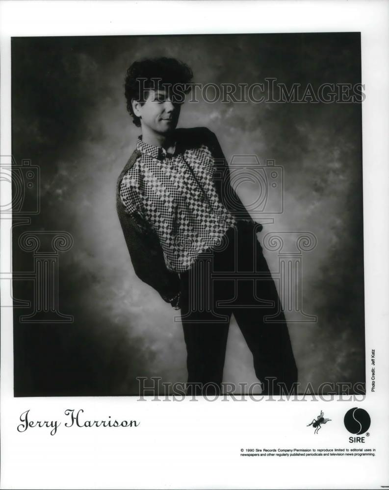 1990 Press Photo Jerry Harrison New Wave Musician Songwriter for Talking Heads - Historic Images