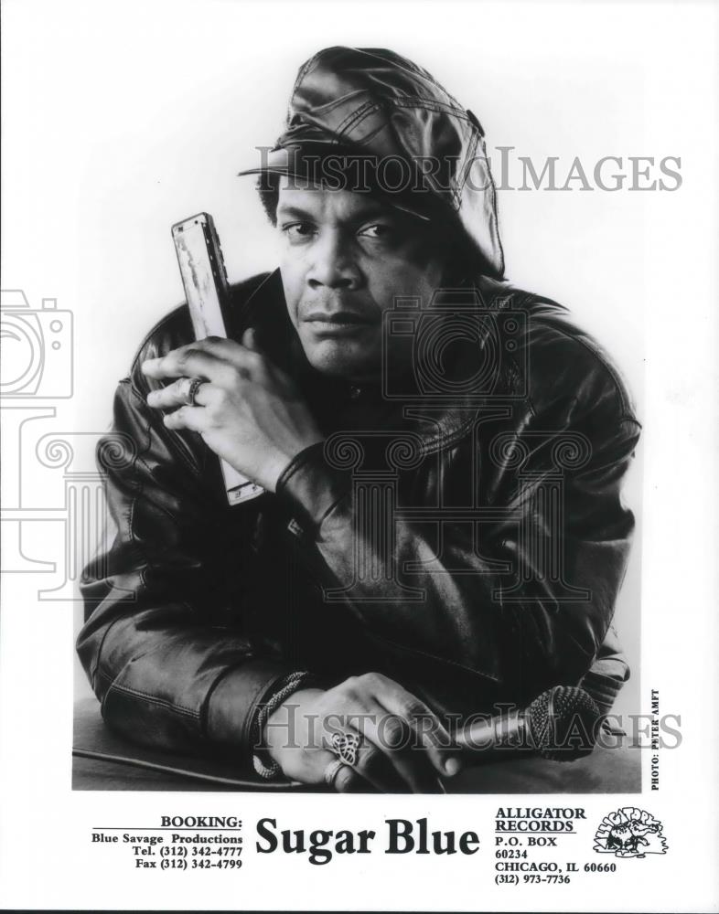 1994 Press Photo Sugar Blue Blues Singer Songwriter Harmonica Player - cvp03032 - Historic Images