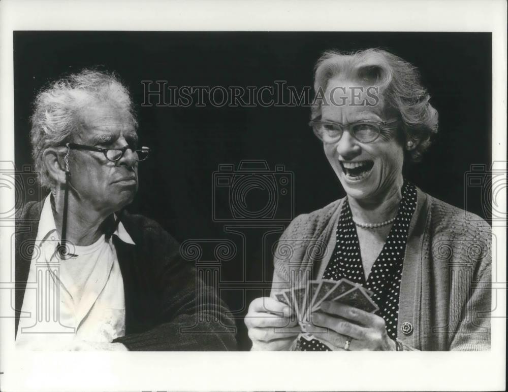 1979 Press Photo Hume Cronyn and Jessica Tandy in The Gin Game - cvp03590 - Historic Images