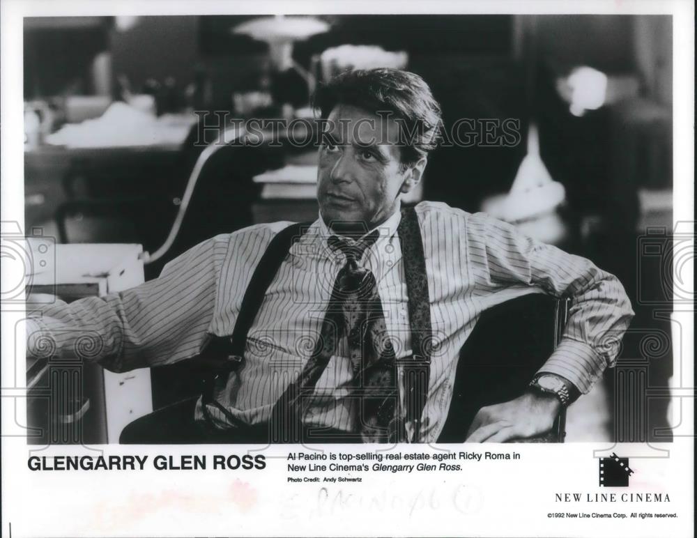 1992 Press Photo Al Pacino stars in Glengarry Glen Ross - cvp10101 - Historic Images