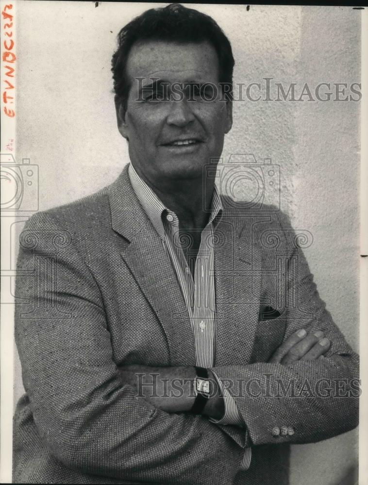 1986 Press Photo James Garner actor stars in Promise Hall of Fame CBS TV - Historic Images