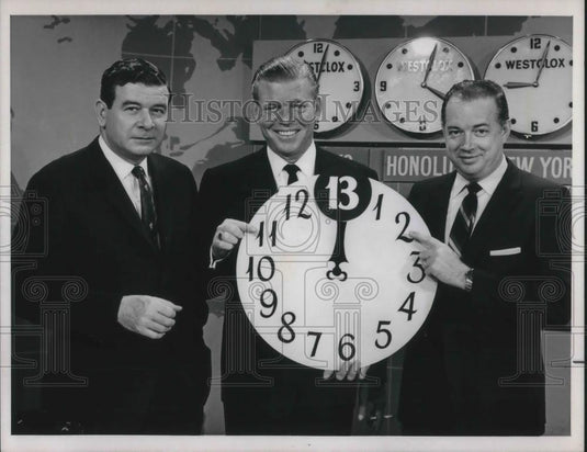 1965 Press Photo Frank Blair Jack Lescoulie Hugh Downs on Today Show - cvp02134 - Historic Images