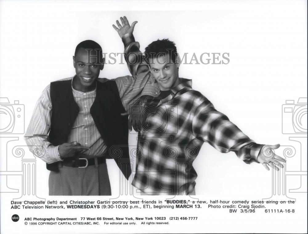 1996 Press Photo Dave Chappelle & Christopher Gartin in Buddies - cvp09114 - Historic Images