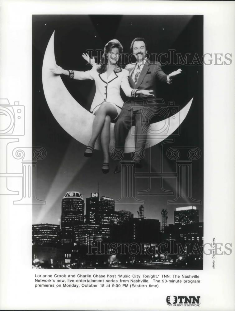 Press Photo Lorianne Crook &amp; Charlie Chase Hosts Music City Tonight - cvp10875 - Historic Images