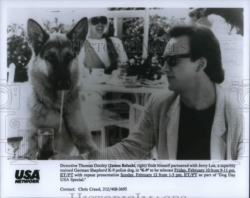 1995 Press Photo James Belushi and Jerry Lee star in K-9 - cvp19406 - Historic Images