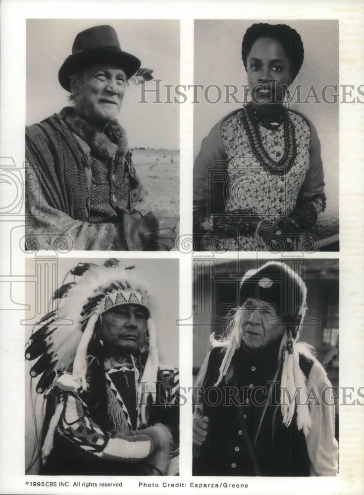 1995 Press Photo Jack Palance, Floyd Red Crow Westernman in Buffalo Bill - Historic Images
