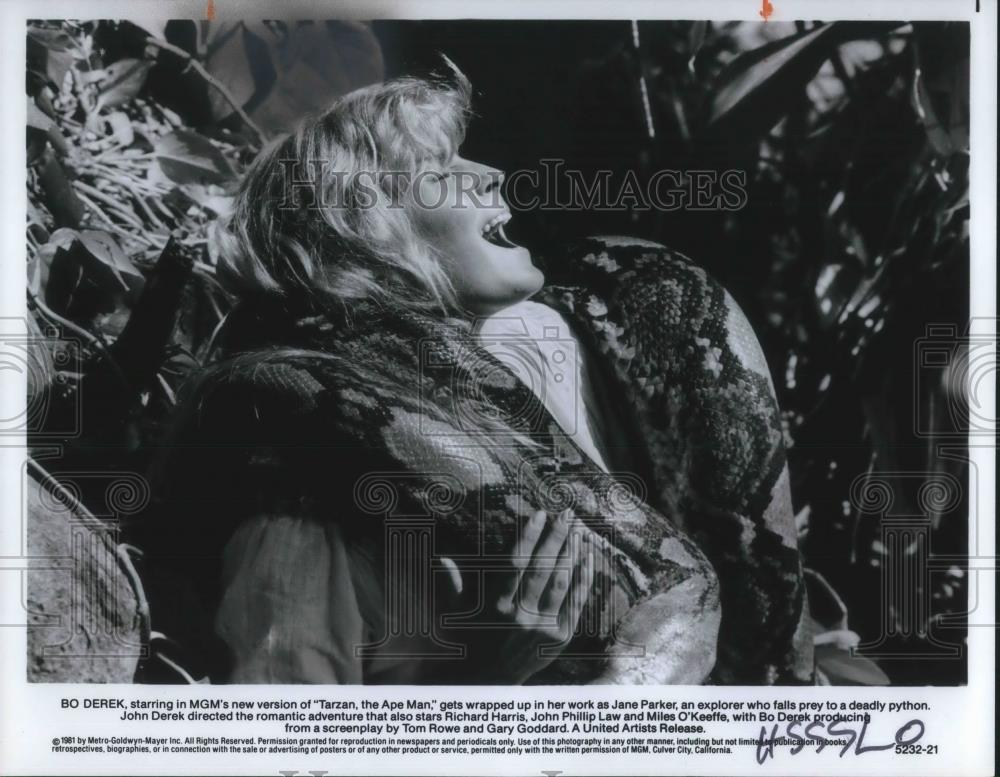 1981 Press Photo Bo Derek as Jane Parker in Tarzan, The Ape Man - cvp10022 - Historic Images