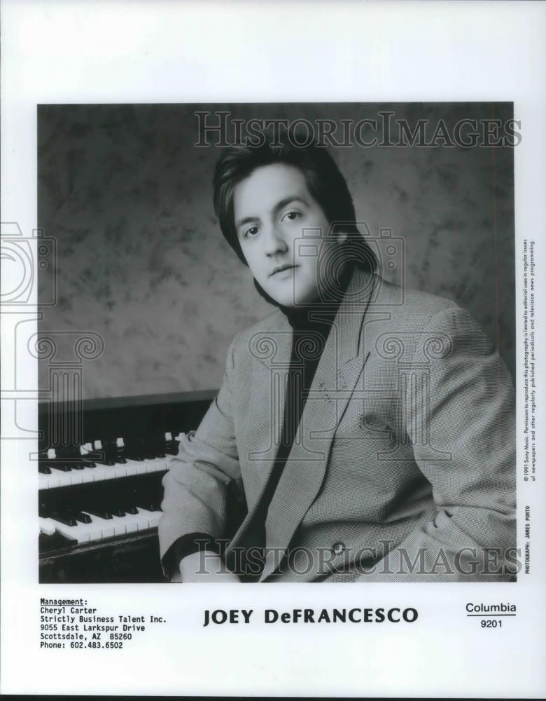 1992 Press Photo Joey DeFrancesco Jazz Organist Musician Bandleader - cvp03938 - Historic Images
