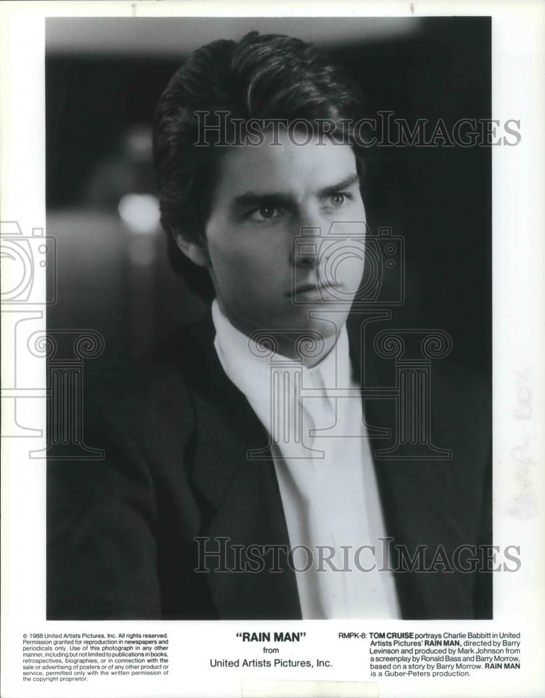 1989 Press Photo Tom Cruise in Rain Man - Historic Images