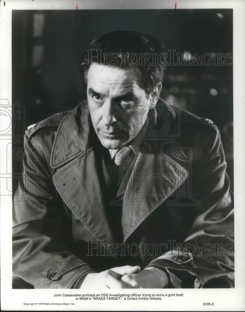 1978 Press Photo John Cassavetes In MGMs Brass Target - cvp07409 - Historic Images