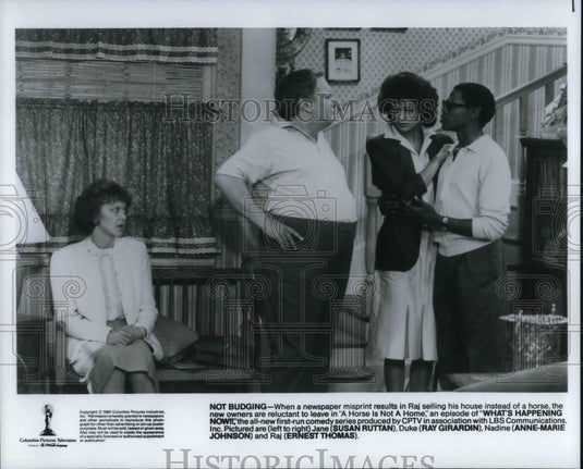 1985 Press Photo Susan Ruttan, Ray Girardin in What's Happen Now - cvp18553 - Historic Images