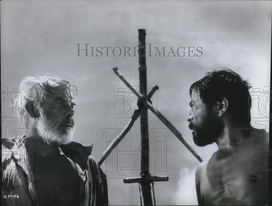 1969 Press Photo Lee Marvin and Toshiro Mifune in Hell in the Pacific - Historic Images