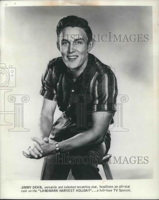 1962 Press Photo Jimmy Dean on Landmark Harvest Holiday - cvp06370 - Historic Images