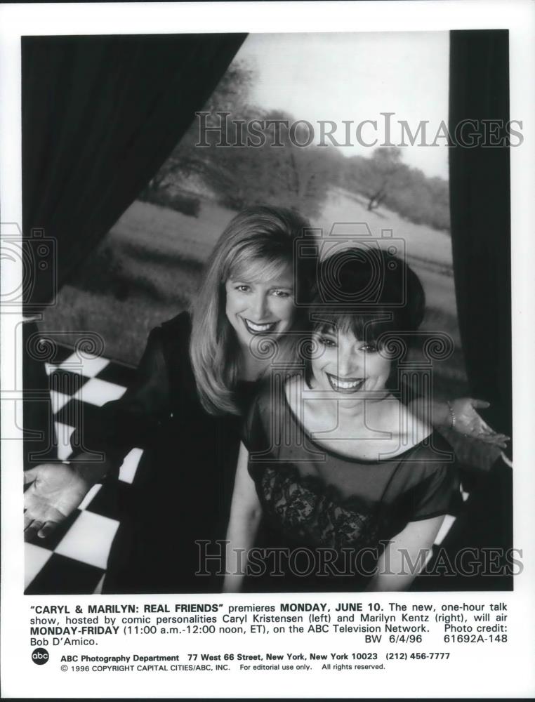 1996 Press Photo Caryl Kristensen and Marilyn Kentz in Real Friends - cvp08833 - Historic Images