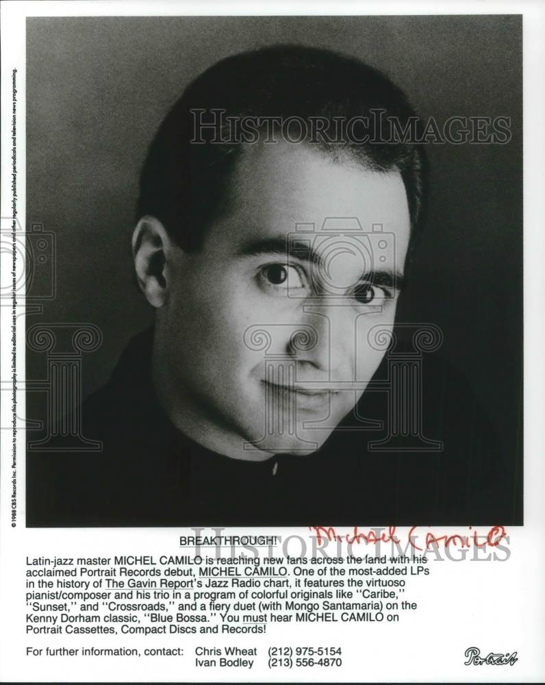 1989 Press Photo Michel Camilo Latin Jazz Master - cvp07557 - Historic Images