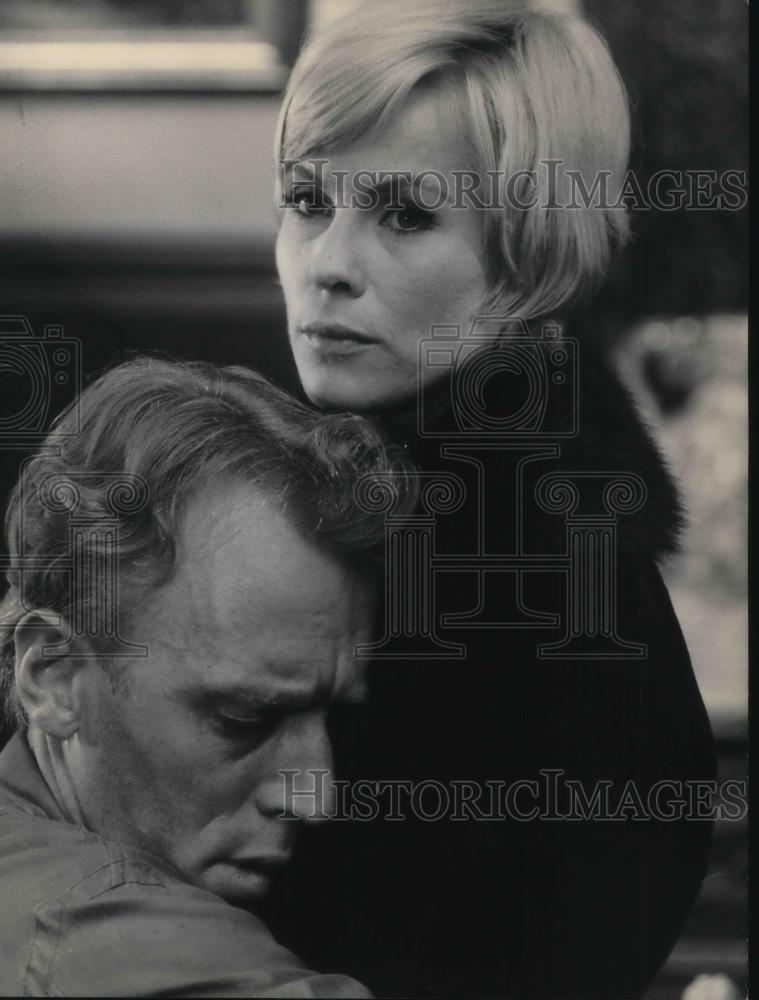 1969 Press Photo Bibi Andersson &amp; Max Von Sydow in The Kremlin Letter - Historic Images