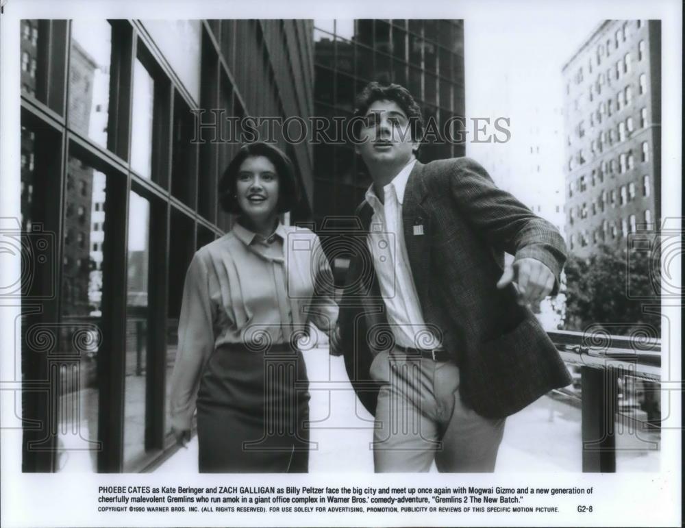 1991 Press Photo Phoebe Cates and Zach Galligan in Gremlins 2 The New Batch - Historic Images