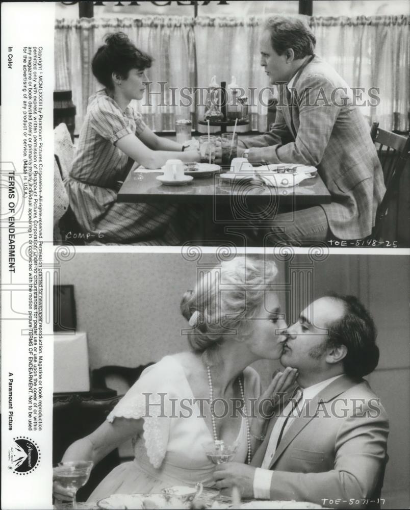 1983 Press Photo Danny DeVito &amp; John Lithgow in Terms of Endearment - Historic Images