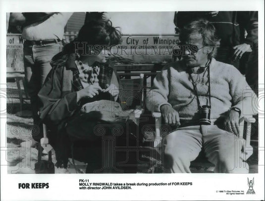 1988 Press Photo Molly Ringwald & Director John Avildsen of For Keeps - Historic Images