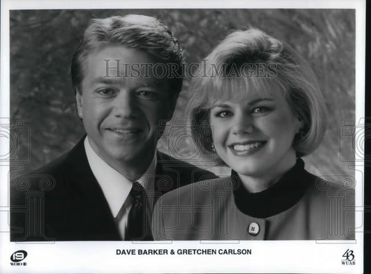 Press Photo Dave Barker & Gretchen Carlson - cvp12363 - Historic Images