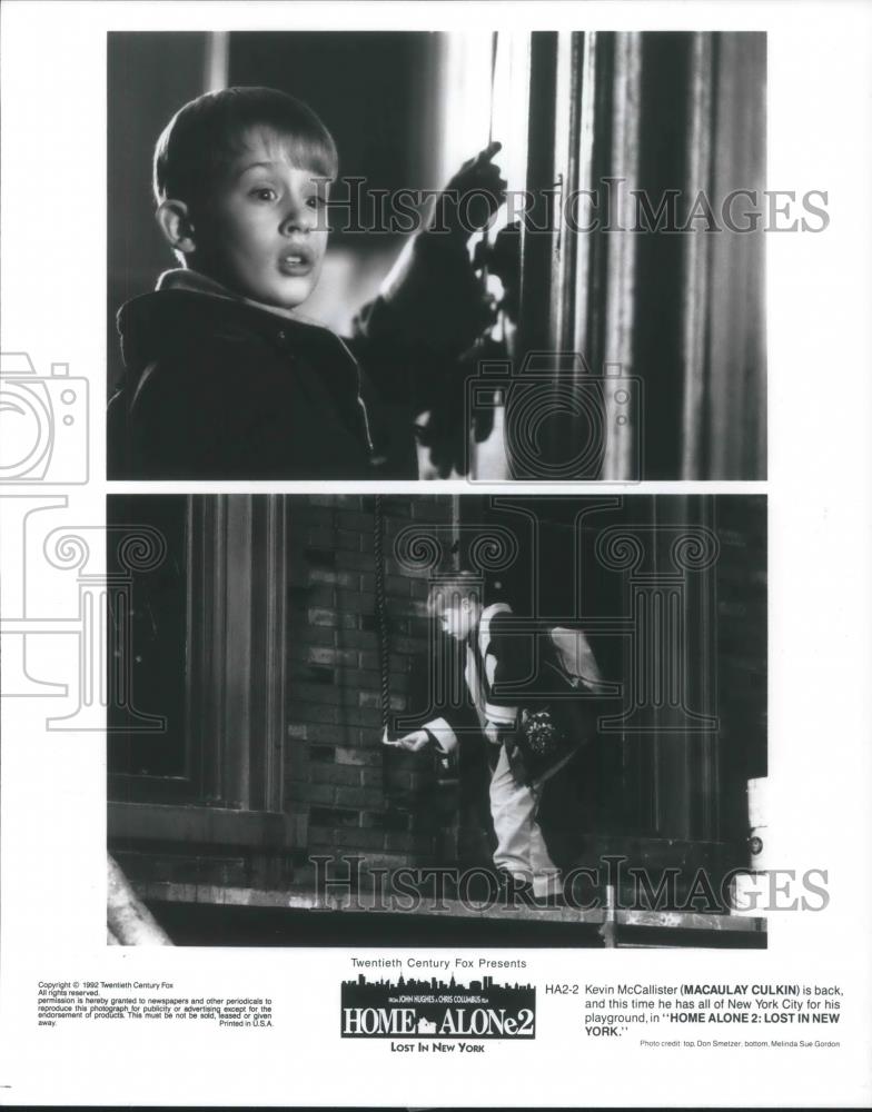 1992 Press Photo Macaulay Culkin in Home Alone 2 Lost in New York - cvp10809 - Historic Images