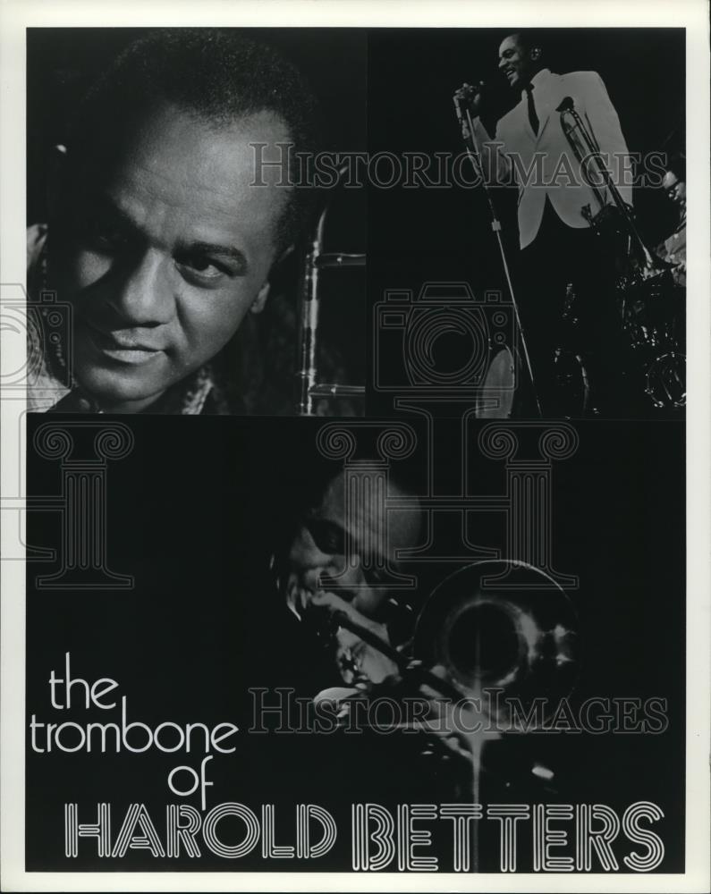 1984 Press Photo Harold Betters Jazz Trombone Player Musician - cvp00448 - Historic Images