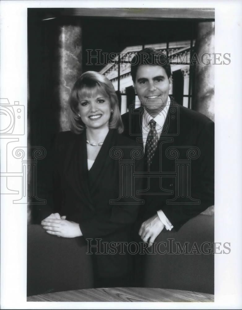 Press Photo Kristin Jeannette-Meyers and Gregg Jarrett Court TV Anchors - Historic Images