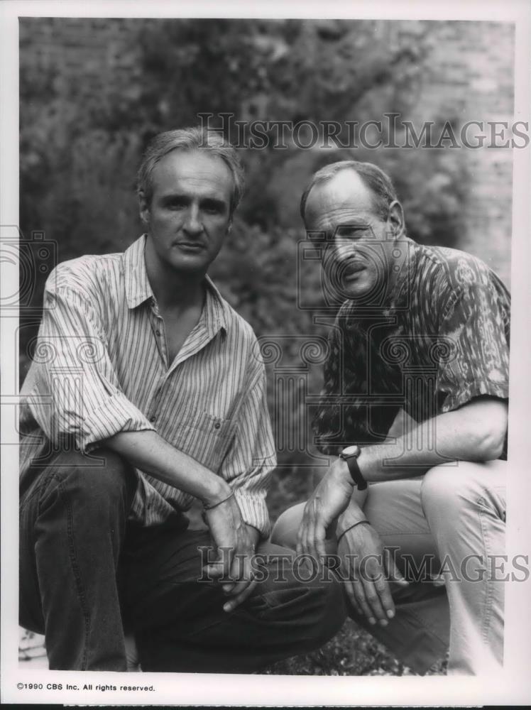 1990 Press Photo Michael Gross &amp; Gerald McRaney in Vestige of Honor - cvp10799 - Historic Images