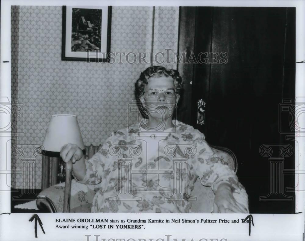 1993 Press Photo Elaine Grollman In Lost In Ypnkers - cvp16753 - Historic Images