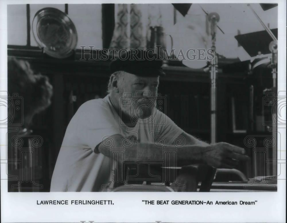 1989 Press Photo Lawrence Ferlinghetti in The Beat Generation An American Dream - Historic Images
