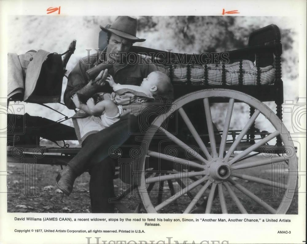1977 Press Photo James Caan in Another Man, Another Chance - cvp08126 - Historic Images