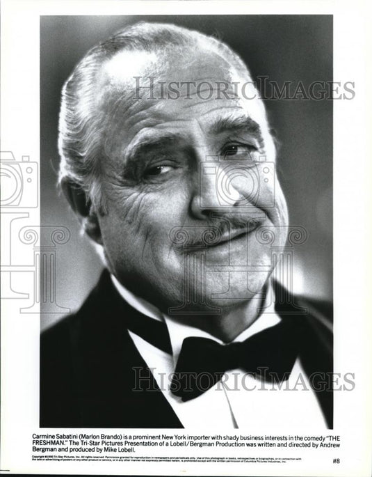 1990 Press Photo Marlon Brando in The Freshman - cvp00075 - Historic Images