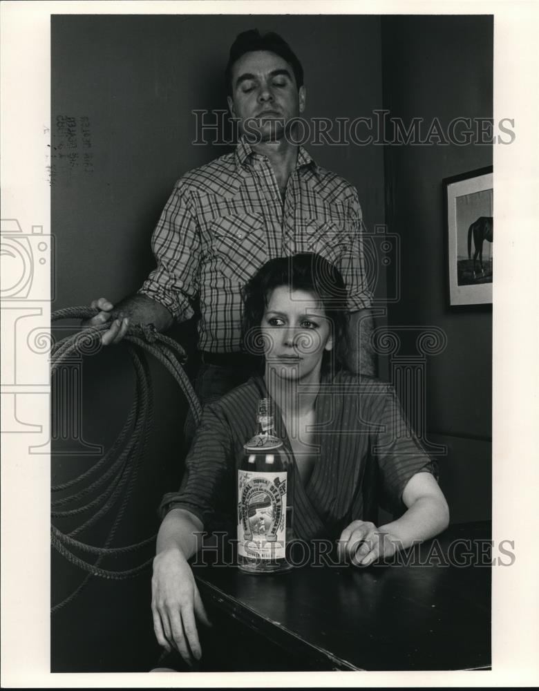1985 Press Photo Morgan Lund &amp; Sharon Bicknell in Fool for Love - cvp00434 - Historic Images