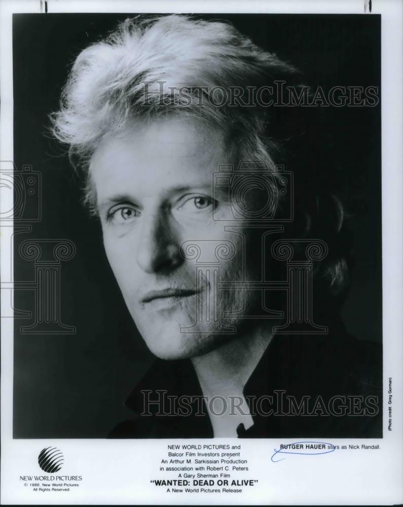 1993 Press Photo Rutger Hauer as Nick Randall in Wanted: Dead or Alive - Historic Images